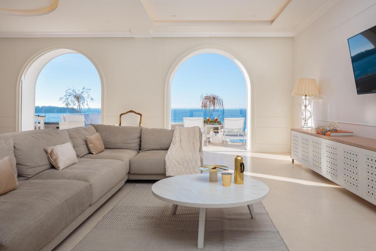 Luxury Seafront Villa Primosten Glamour With Private Pool, Sauna And Gym At The Beach In Primosten Ngoại thất bức ảnh